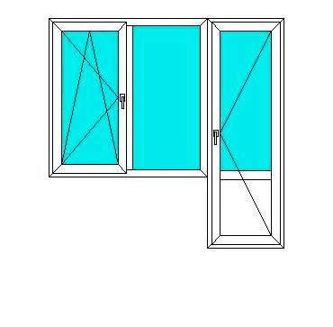 Окно с балконной дверью (балконный блок)