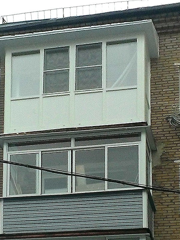 Остекление балкона в хрущевке с выносом, Балашиха