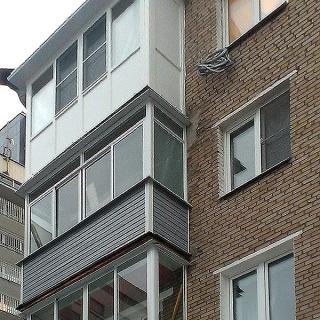 Наружная отделка и остекление балкона в хрущевке, Балашиха Московская область
